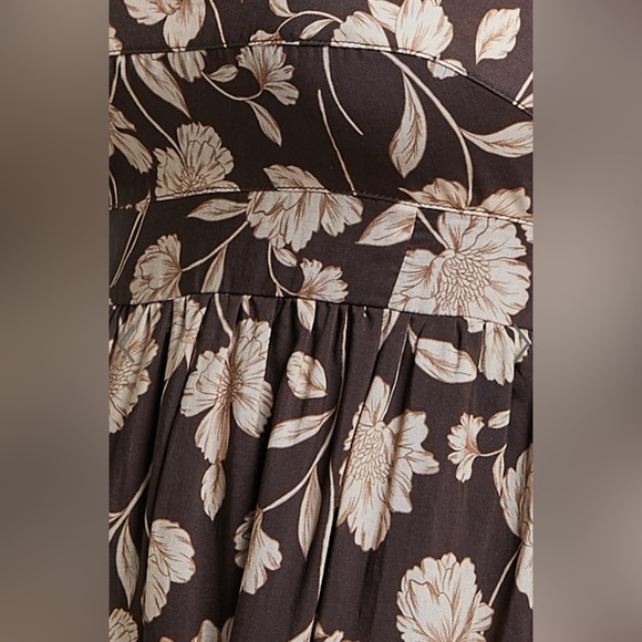 AMALIE THE LABEL Size 4 KAI DOUBLE TIE BACK MIDI DRESS IN SAHARA PRINT New!! - Picture 4 of 9